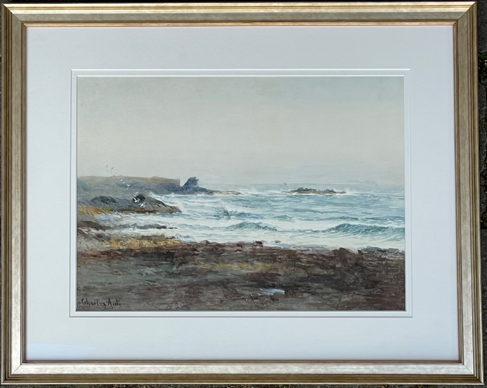Isle of Man Coastal Watercolour by Charles Auty