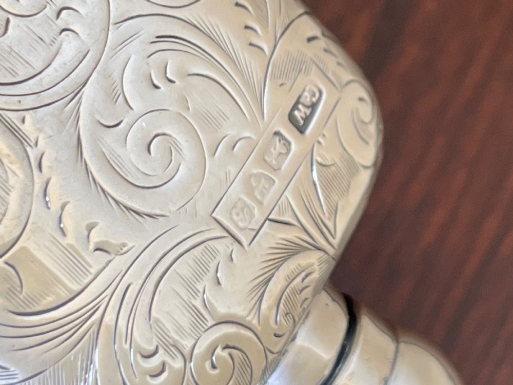 Edwardian Silver Scent Bottle Flask, Chester  View IV
