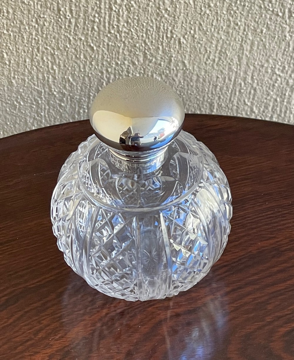 George V Silver and Glass Scent Bottle by Levi & Salaman  View II