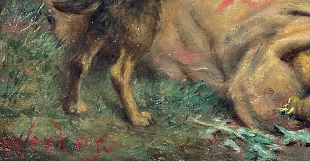 Herbert William Weekes Oil Painting, The Guardian of the Greens View III