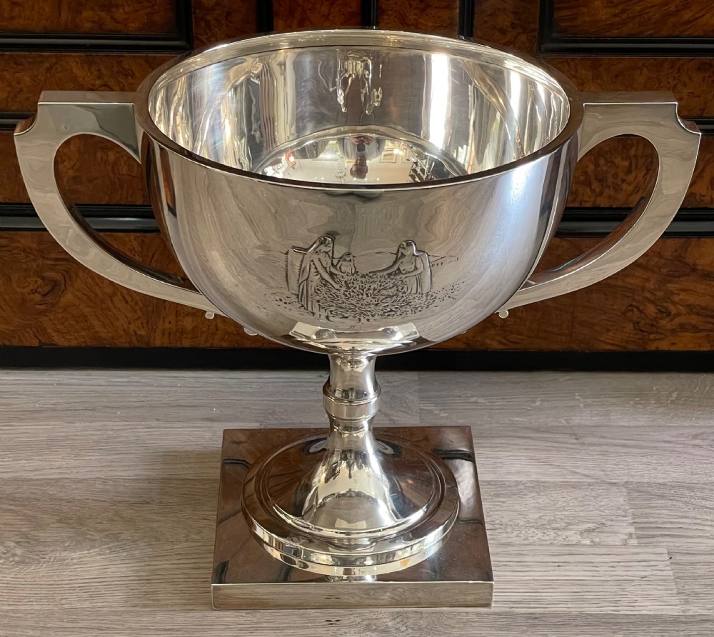 Very Large Art Deco Silver Trophy Cup