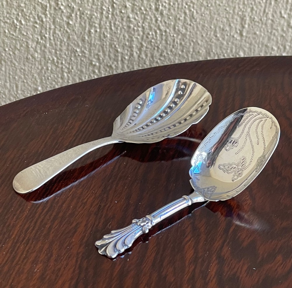 Two 19th Century Silver Caddy Spoons