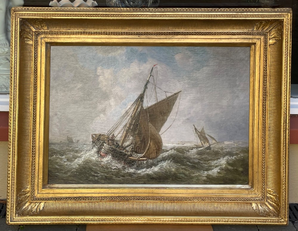 Large Marine Oil Painting by Henri Cassinelli
