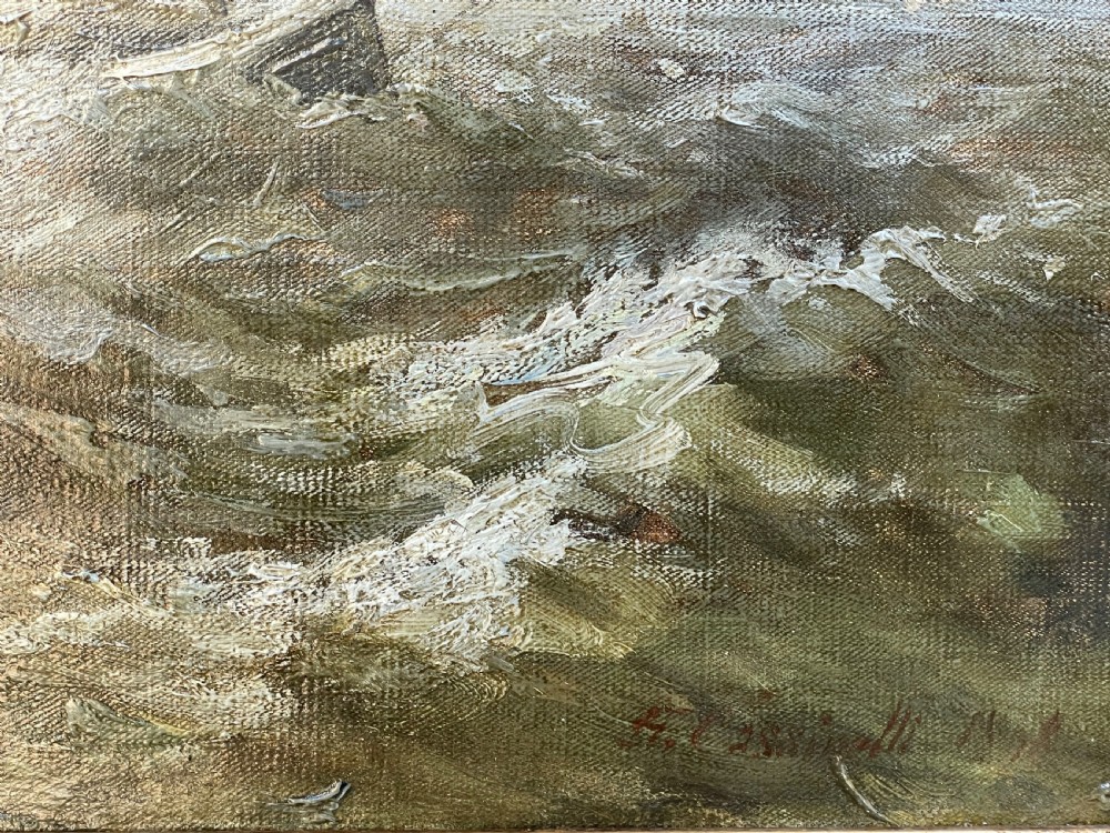 Large Marine Oil Painting by Henri Cassinelli View IV