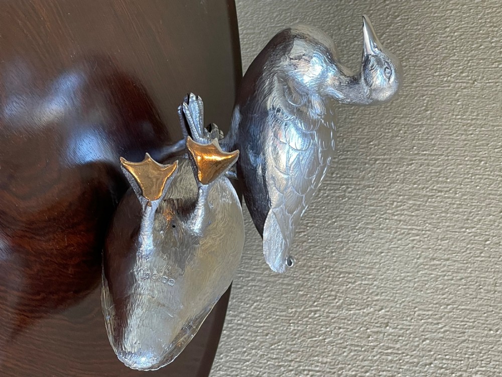 Pair Elizabeth II Solid Silver Ducks View IV