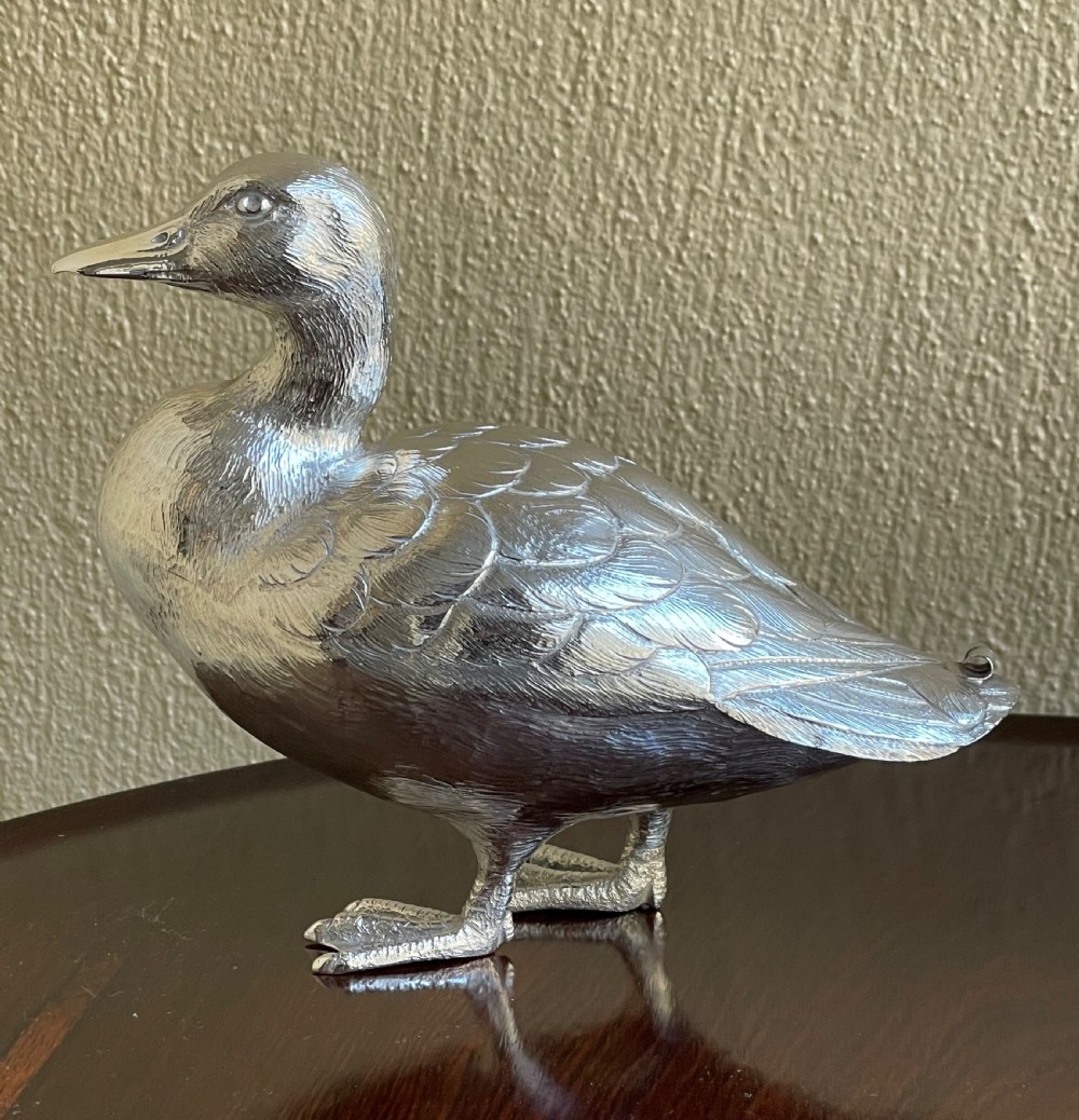 Pair Elizabeth II Solid Silver Ducks View VII