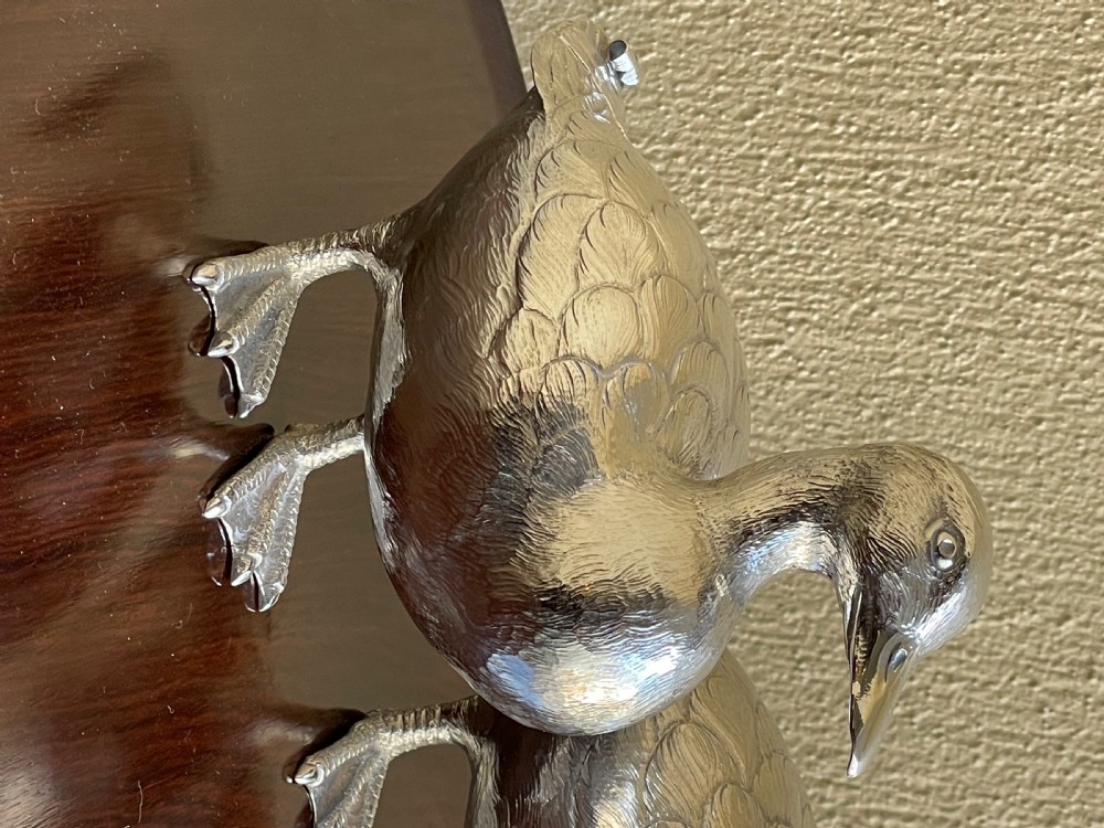 Pair Elizabeth II Solid Silver Ducks View VIII
