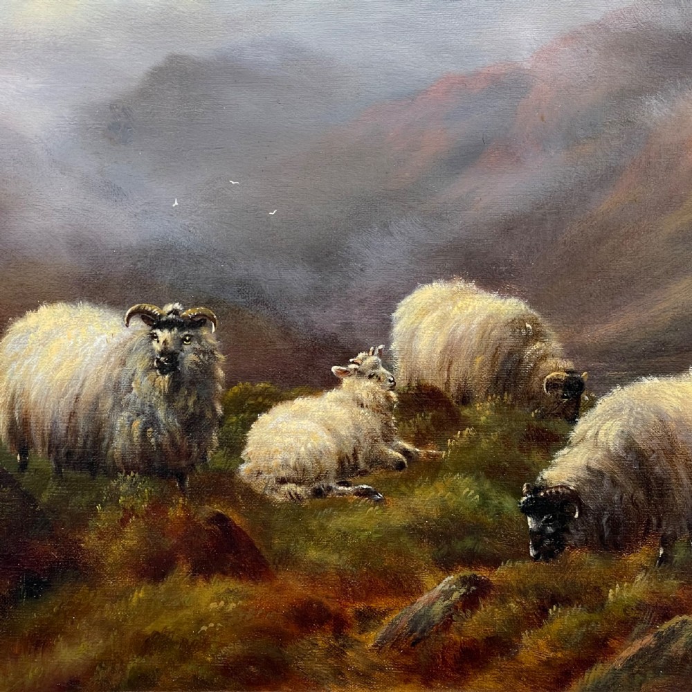 William H Watson Sheep Landscape Oil Painting View IV
