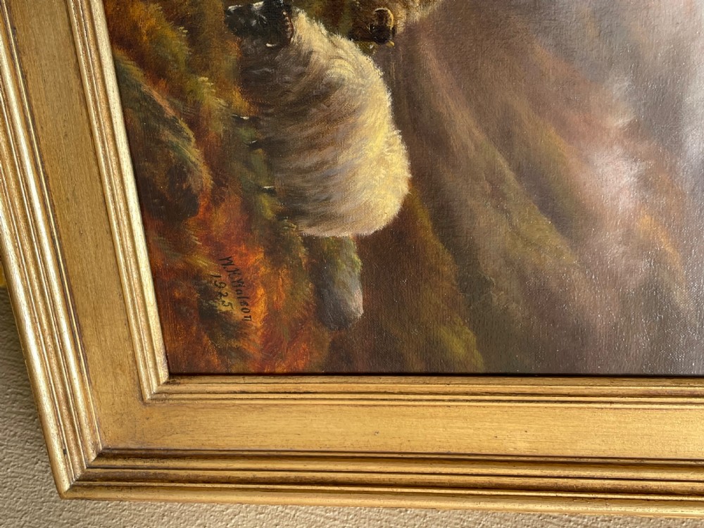 William H Watson Sheep Landscape Oil Painting View VII