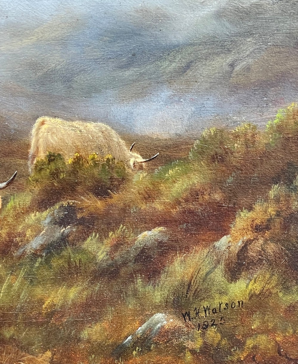 Highland Catlle Oil Painting by William H Watson View II