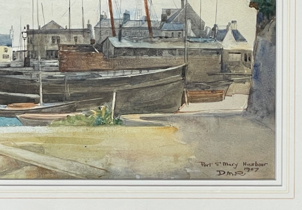 Isle of Man Watercolour, Port St Mary View II