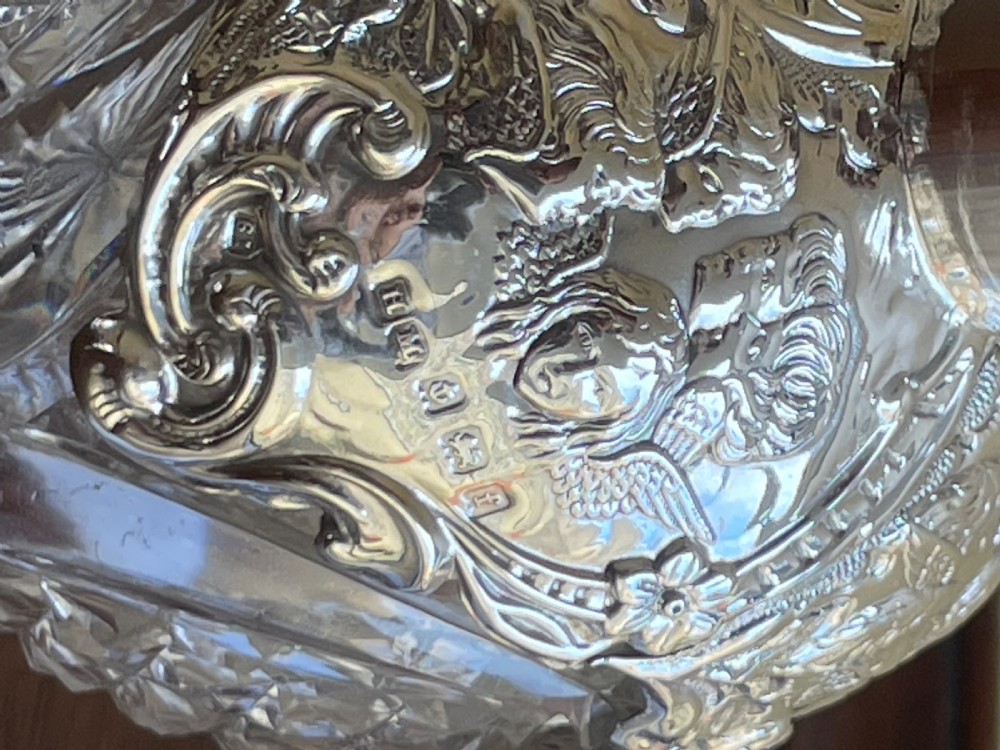 Edwardian Silver Mounted Scent Bottle, Reynolds Angels View IV