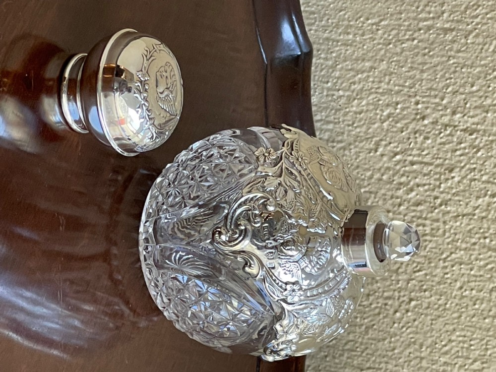 Edwardian Silver Mounted Scent Bottle, Reynolds Angels View VI