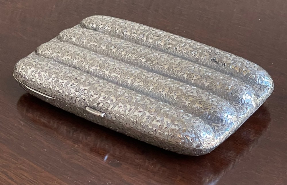 Victorian Silver Cigar Case, 1897 View III
