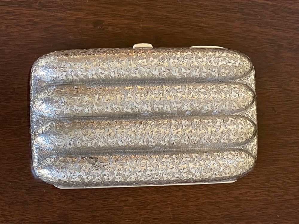 Victorian Silver Cigar Case, 1897 View VIII