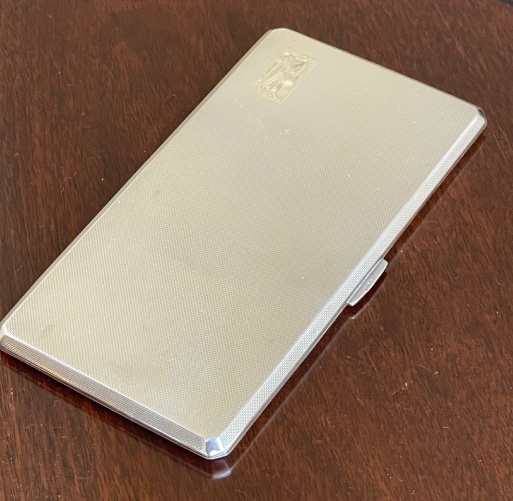Large Art Deco Silver Cigarette Case