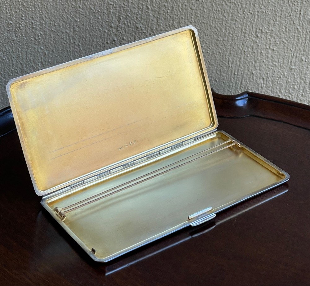 Large Art Deco Silver Cigarette Case View III