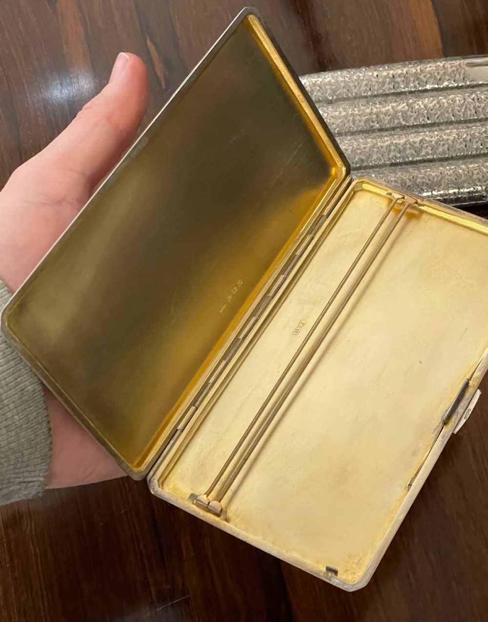 Large Art Deco Silver Cigarette Case View VI