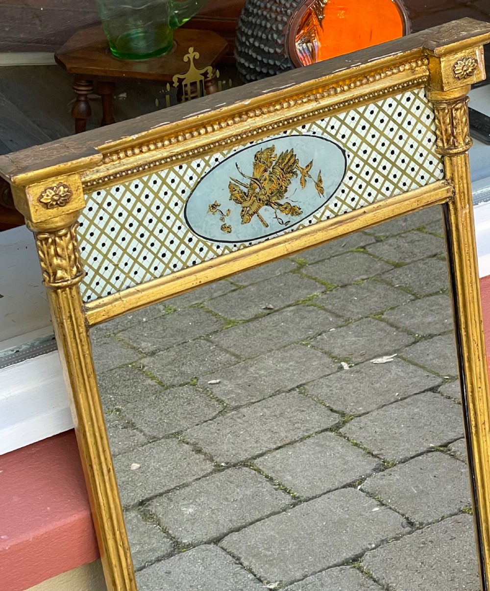 Regency Giltwood Pier Wall Mirror Verre Eglomise View III