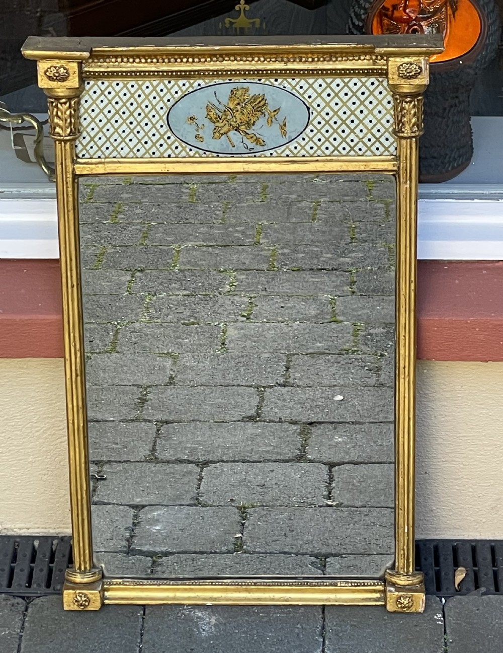 Regency Giltwood Pier Wall Mirror Verre Eglomise View IV