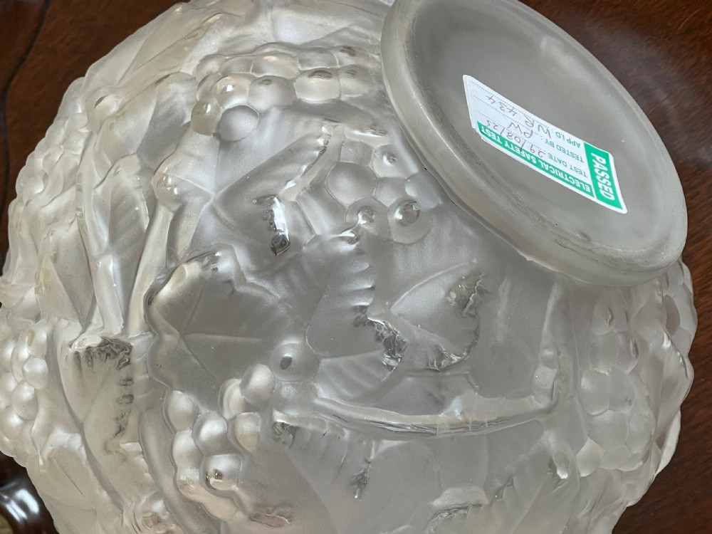 Art Deco Glass Table Lamp, Twin Bulb View III