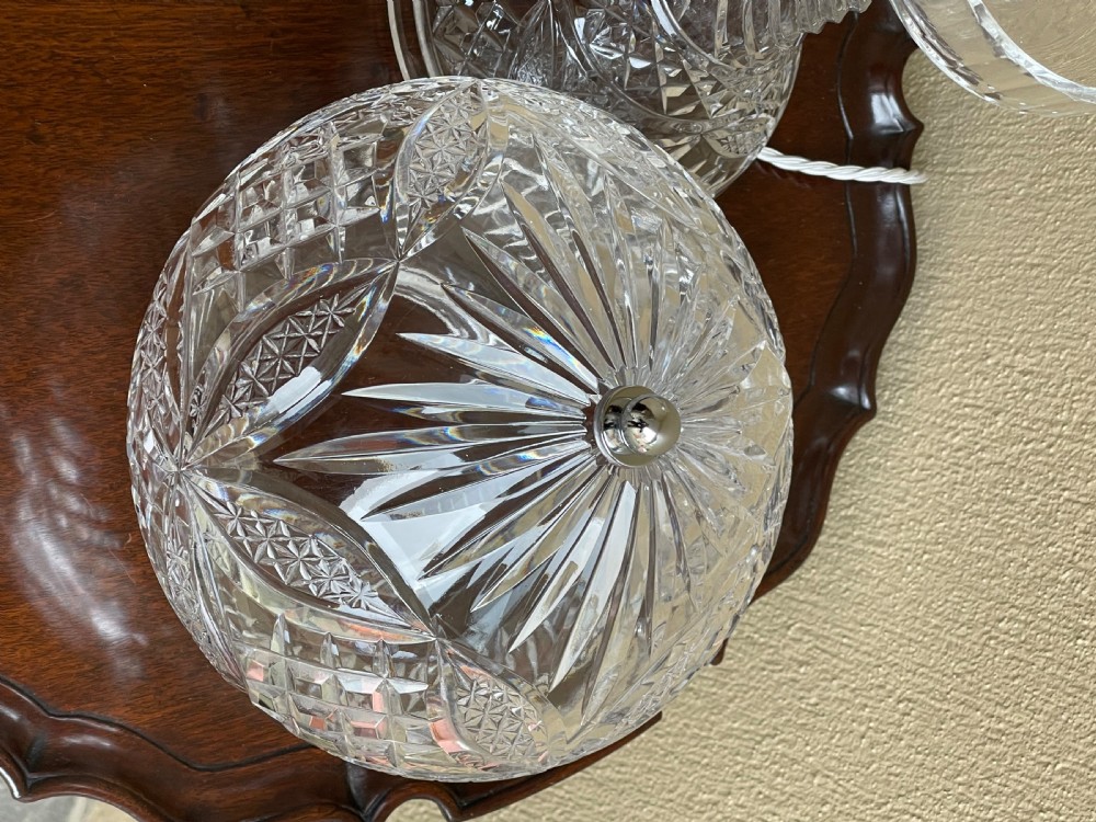 Quality Cut Glass Mushroom Table Lamp View III