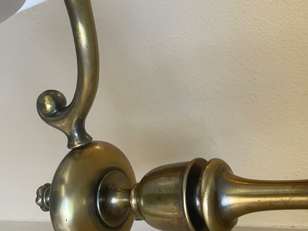 Art Nouveau Brass Three Light Chandelier View VI