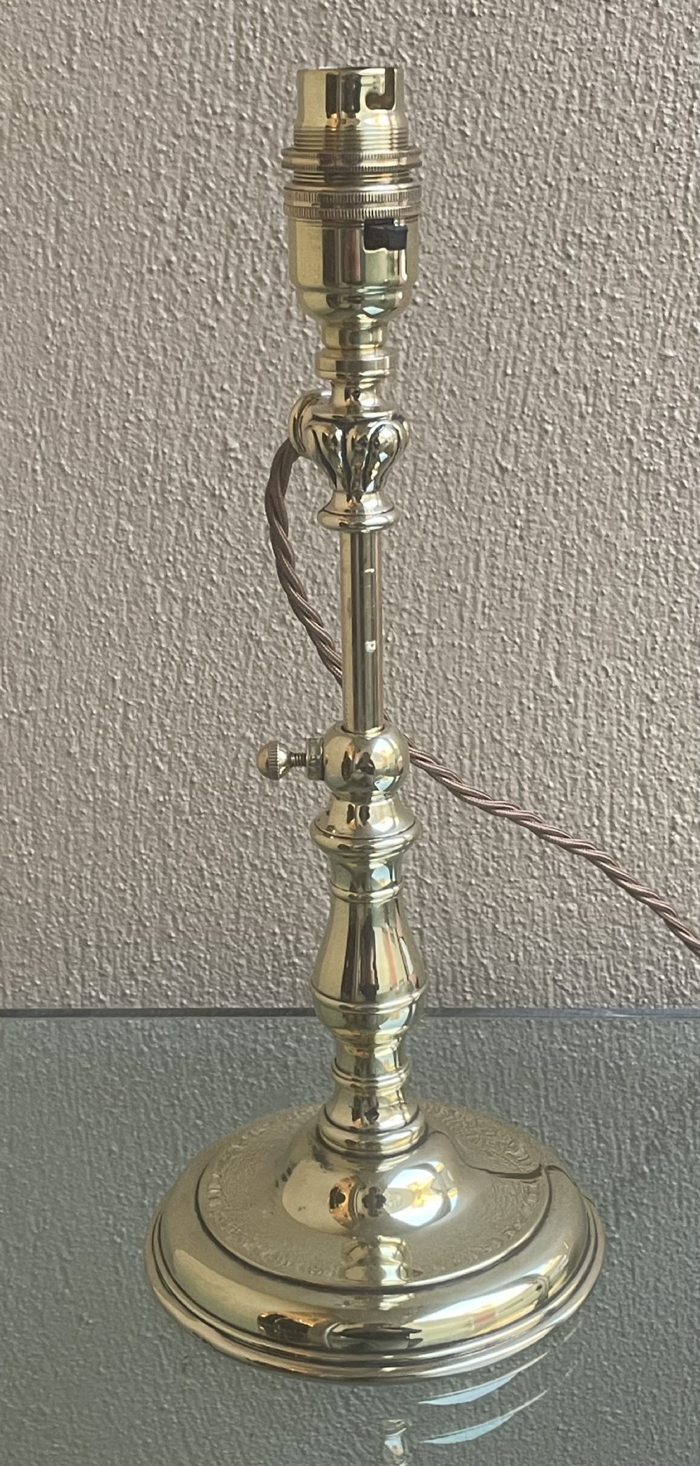 Edwardian Brass Telescopic Table Lamp