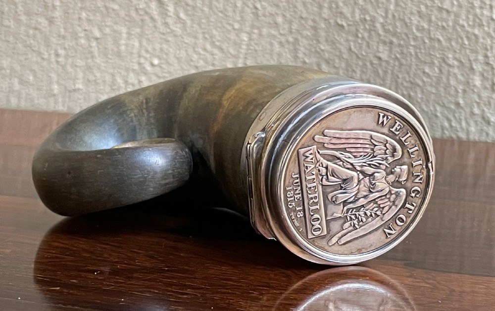 Georgian Scottish Silver Mounted Snuff Mull,  Waterloo Medal View VII