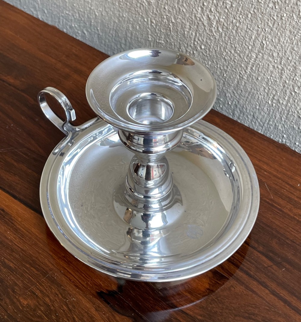 Large Edwardian Silver Chamberstick View II