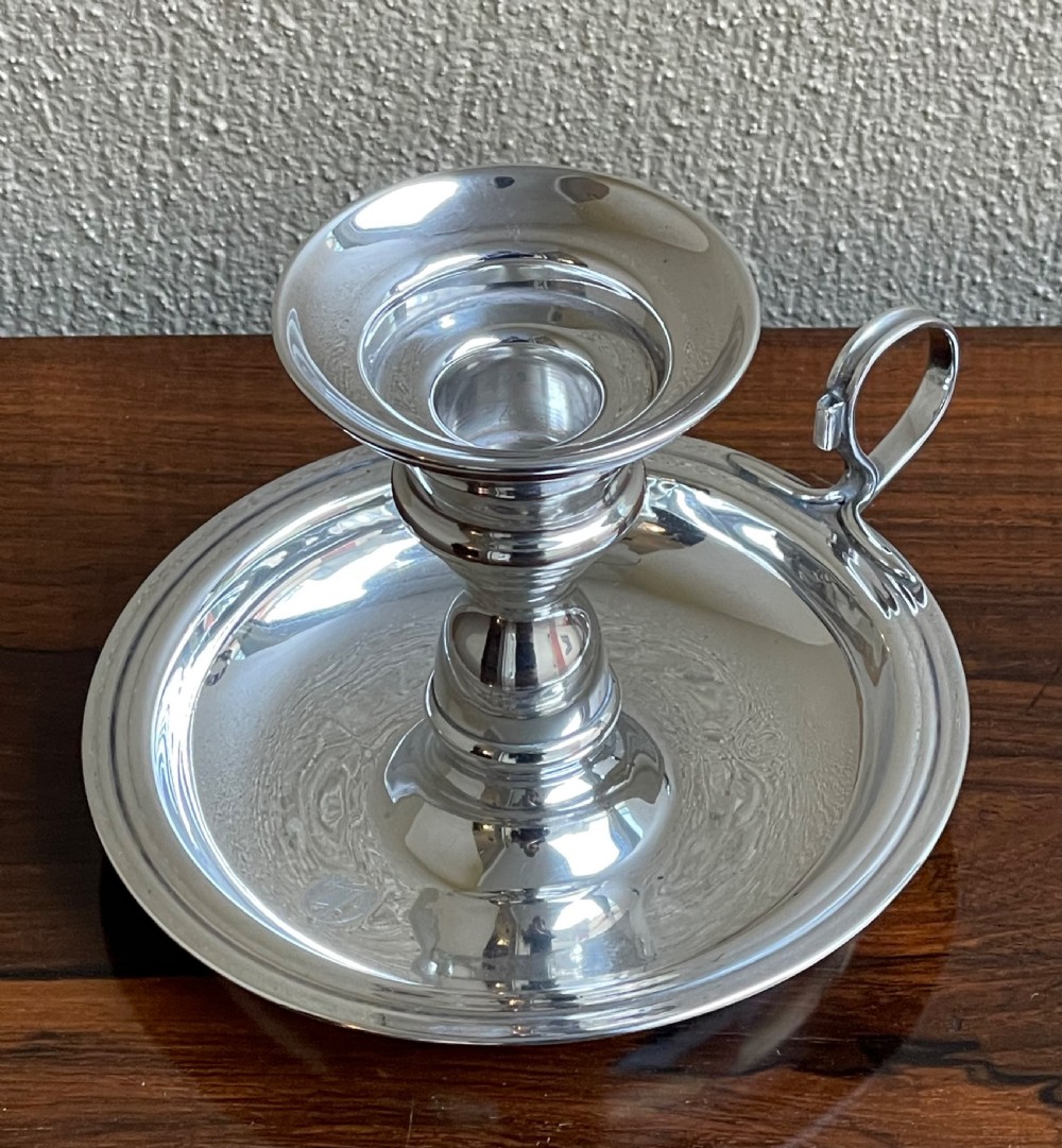 Large Edwardian Silver Chamberstick View V