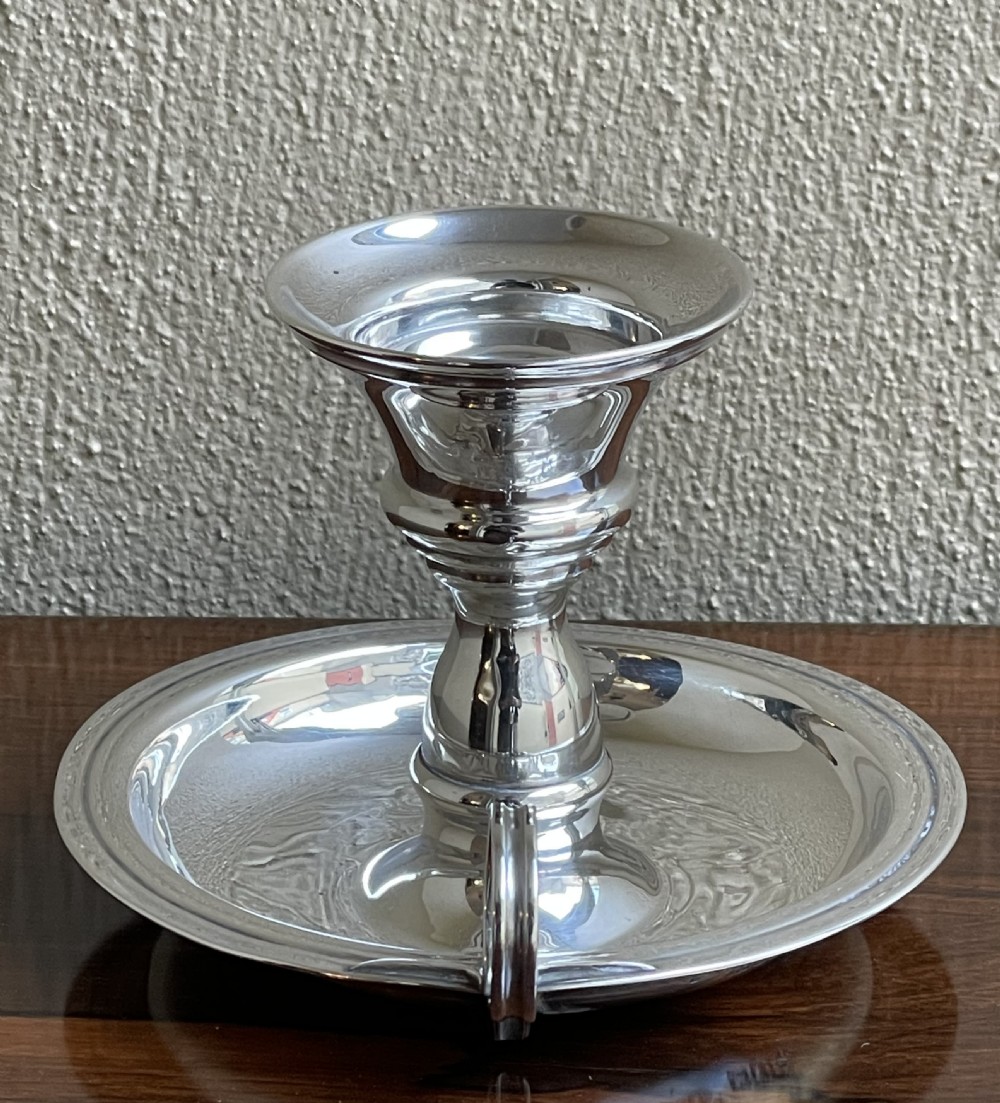 Large Edwardian Silver Chamberstick View VI