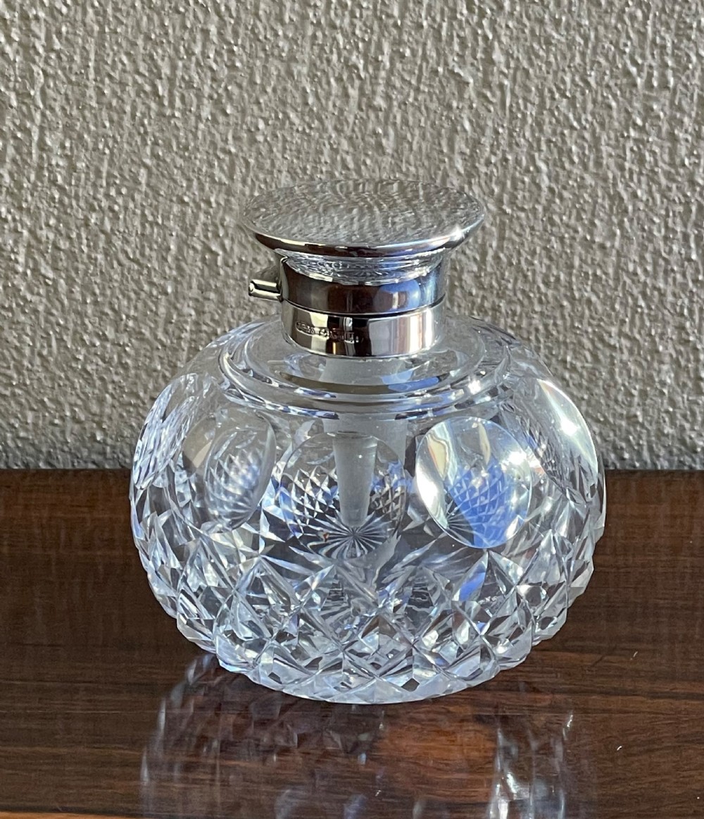 George V Silver Scent Bottle with Rare Dabber, 1919