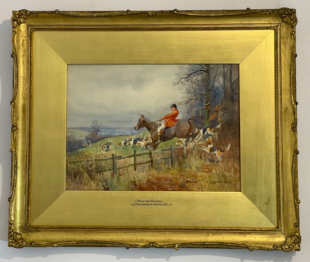 Hunting Watercolour by John Sanderson Wells 