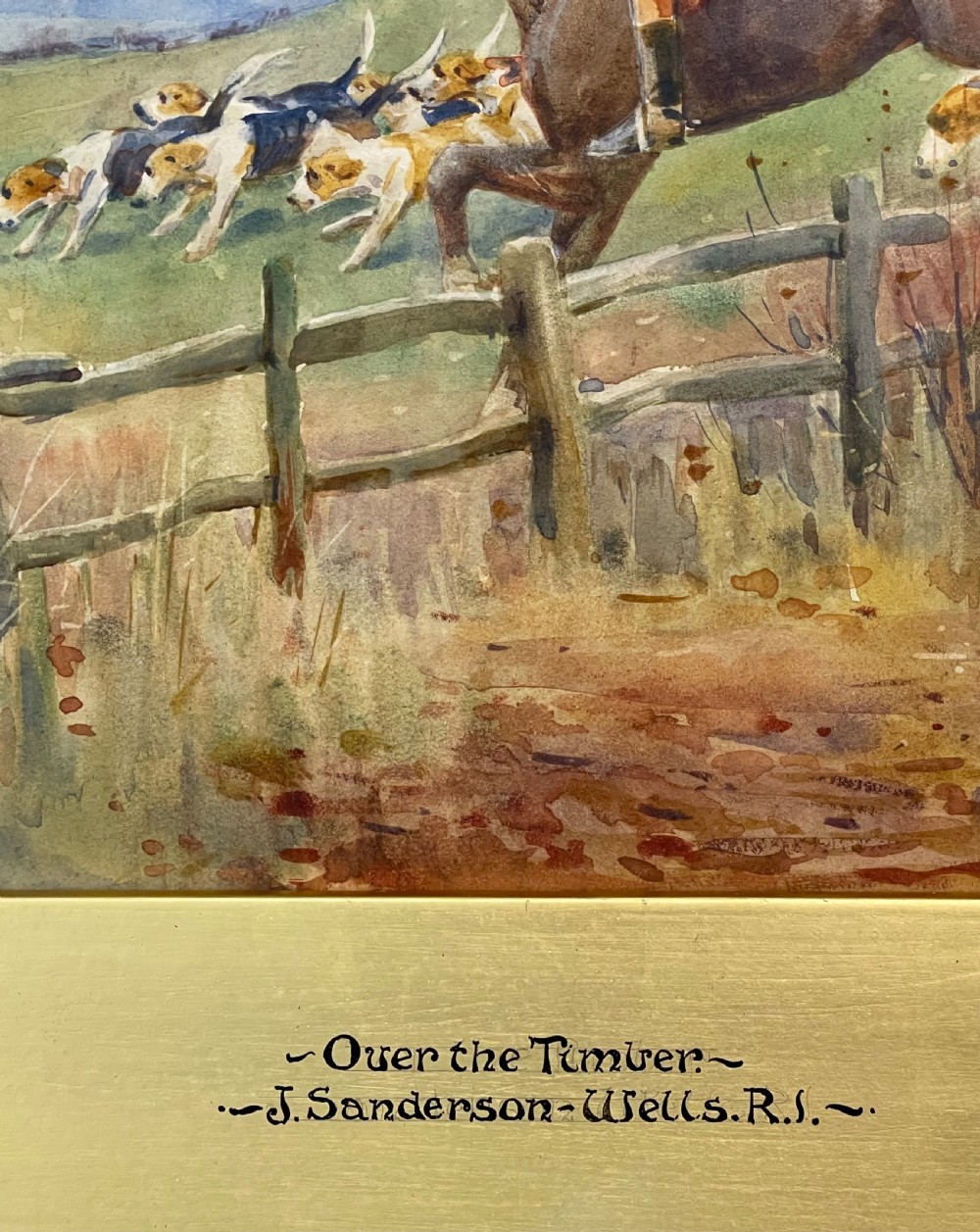 Hunting Watercolour by John Sanderson Wells  View VI