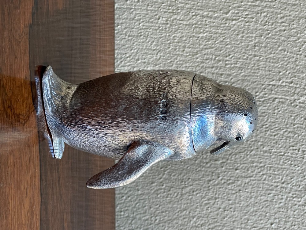 Large Silver Penguin Caster by Comyns View V