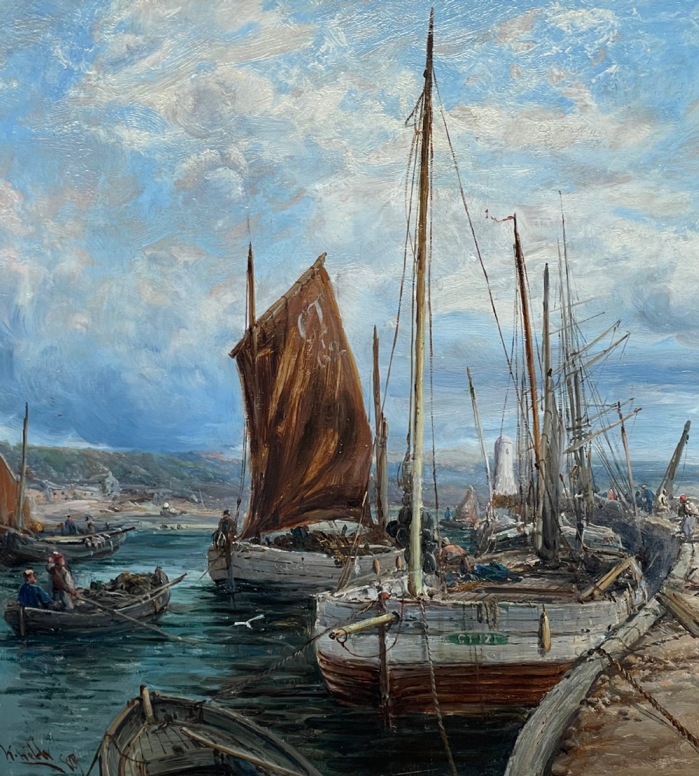 Stunning Marine Oil Painting by William
Edward Webb, Castletown Isle of Man  View II