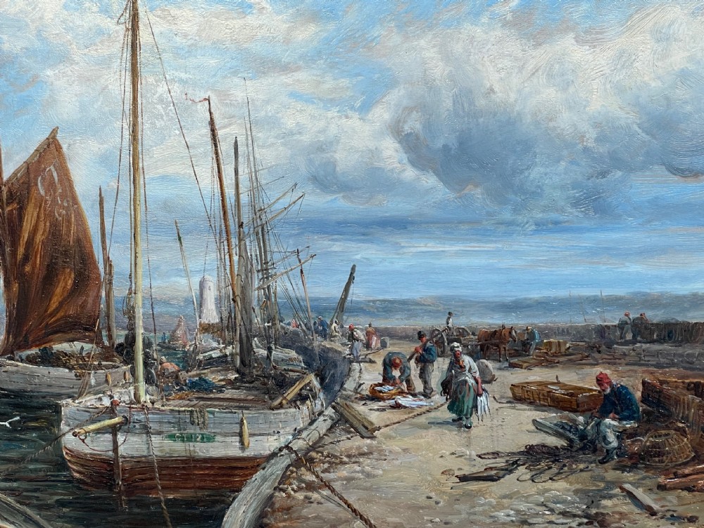 Stunning Marine Oil Painting by William
Edward Webb, Castletown Isle of Man  View V