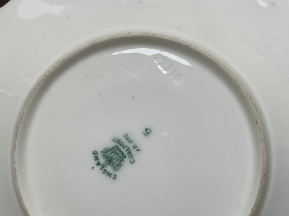 Victorian Batwing Pattern Coalport sugar bowl and cream jug View III