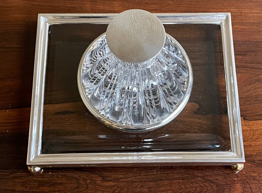 Art Deco Silver Desk Stand and Inkwell  View II