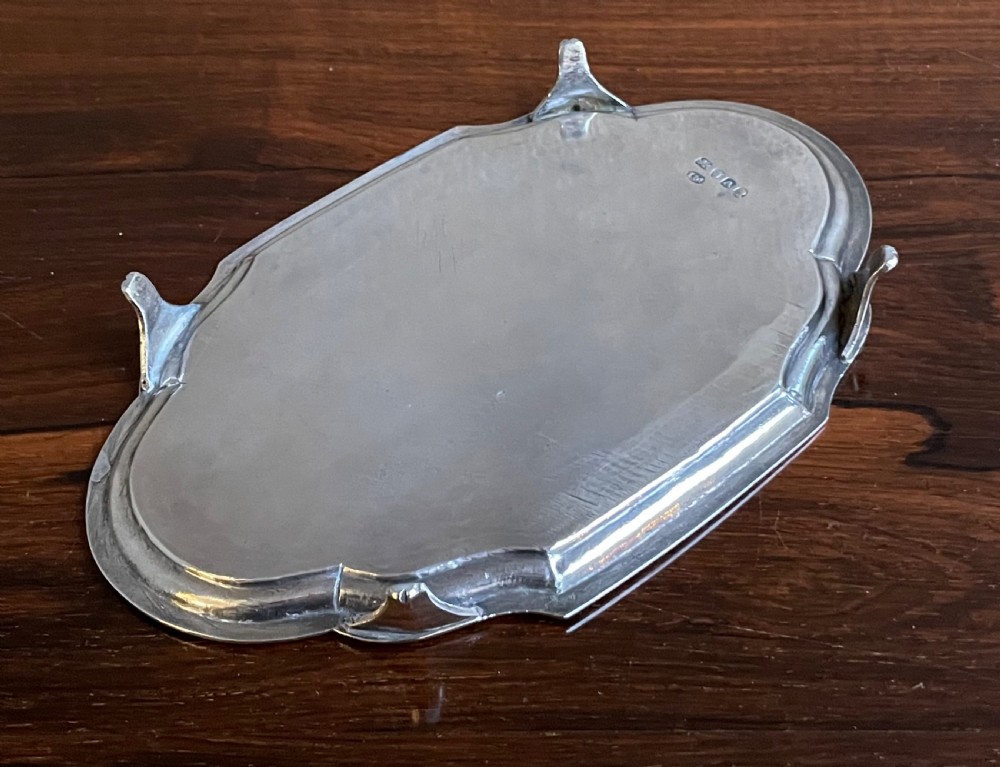 George III bright cut silver teapot stand by James Mince View VI