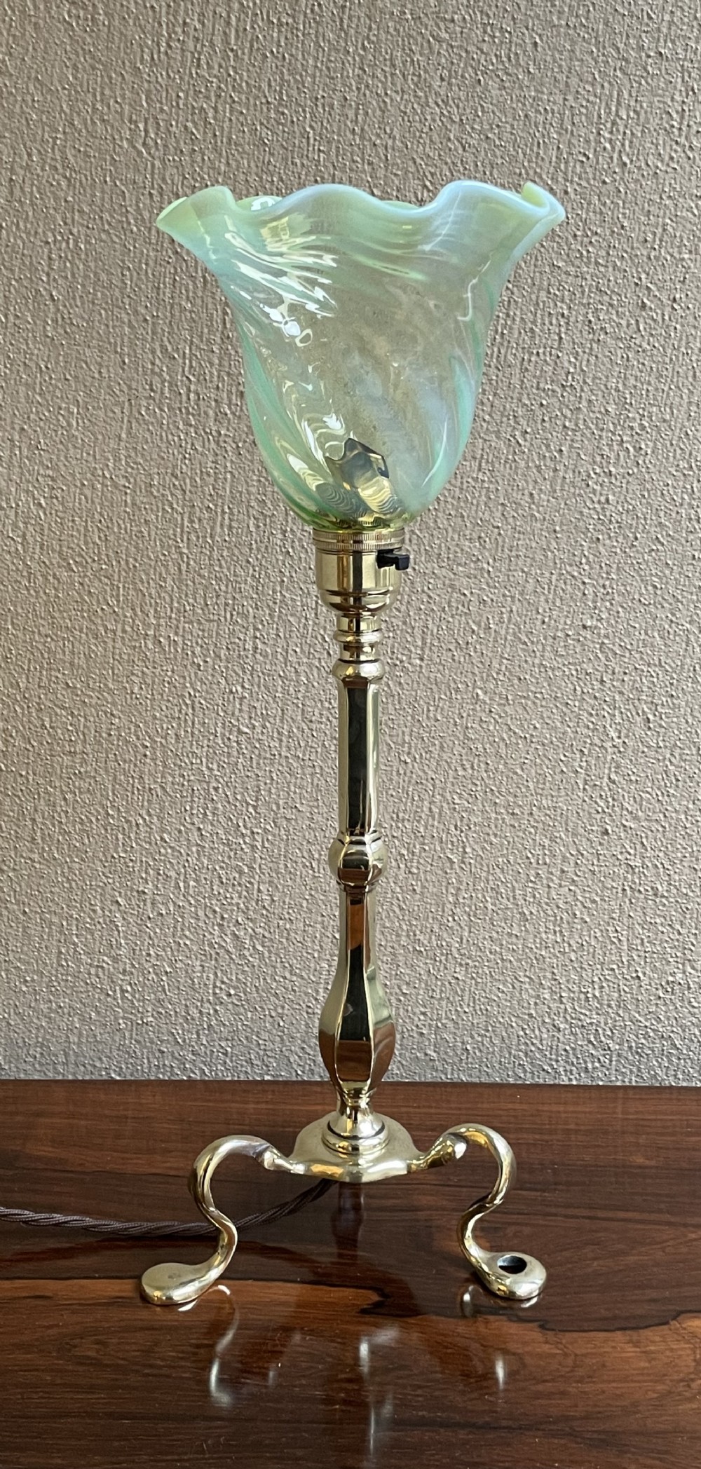 Art & Crafts Brass Pullman Table Lamp 