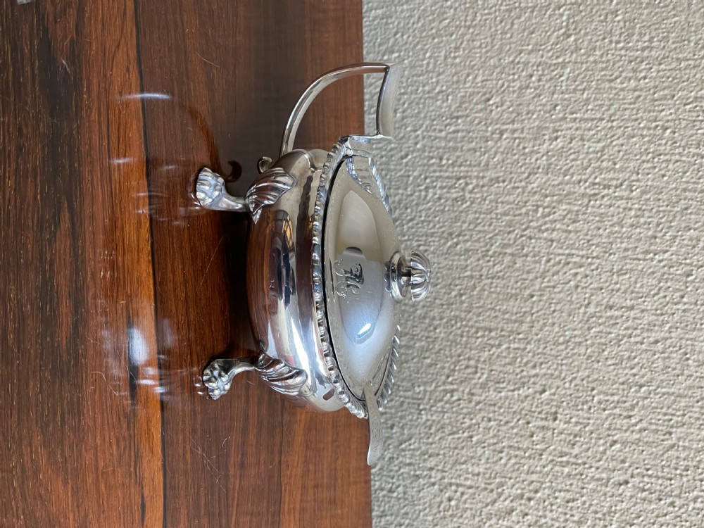 George III solid silver mustard pot  View IV