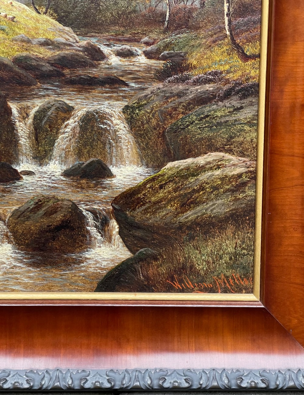 Stunning Large Landscape Oil Painting By William Mellor, Borrowdale, Cumberland View III