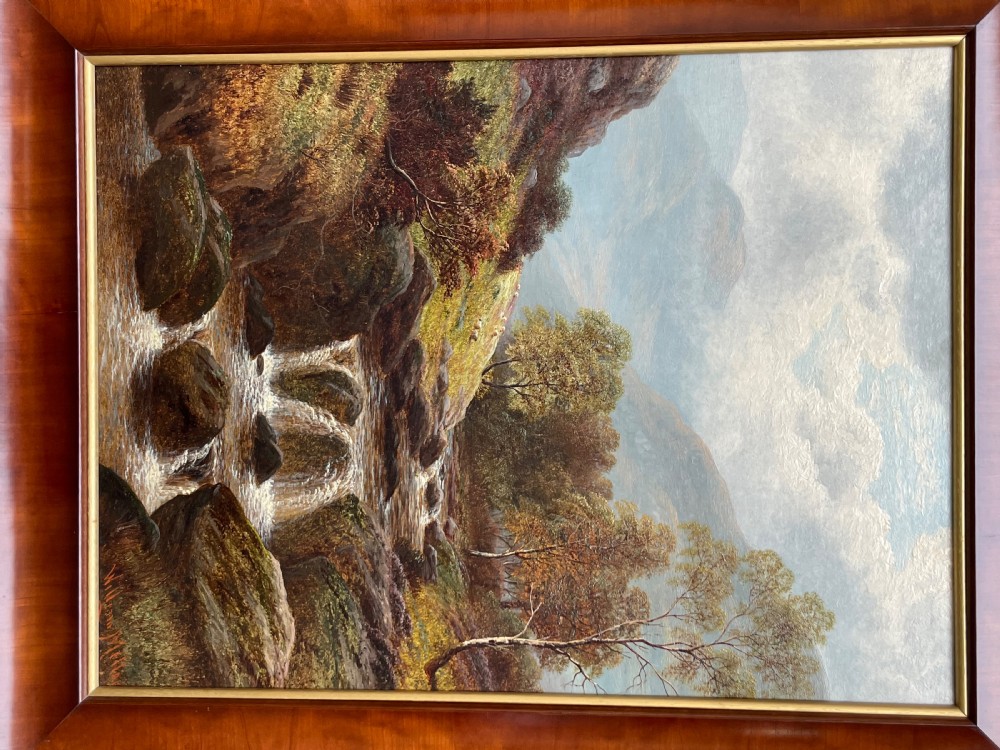 Stunning Large Landscape Oil Painting By William Mellor, Borrowdale, Cumberland View IV