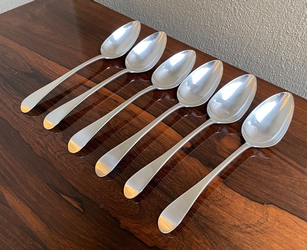 Set of Six George III Scottish Silver Serving Spoons View II