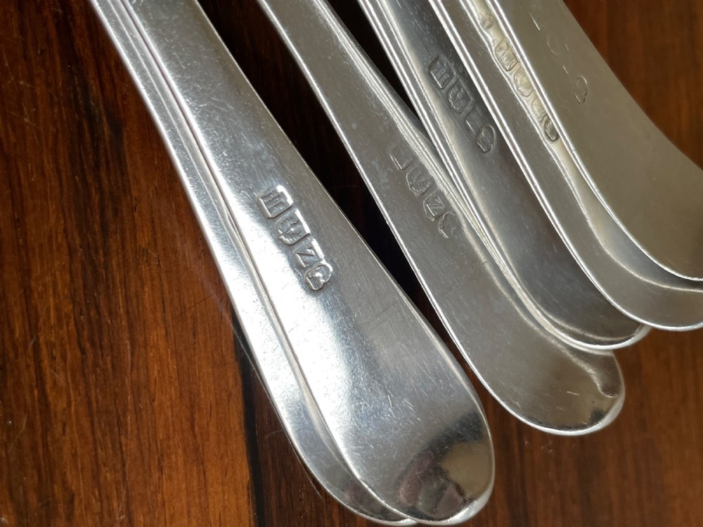 Set of Six George III Scottish Silver Serving Spoons View III