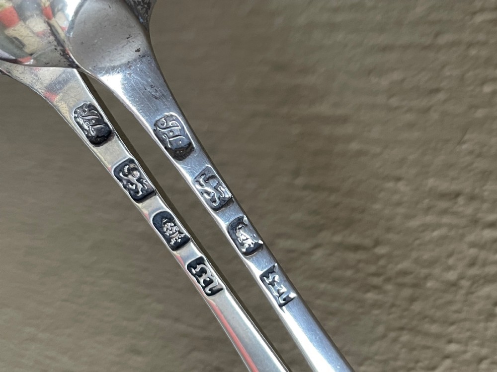 Pair George III silver table spoons, 1767 View IV