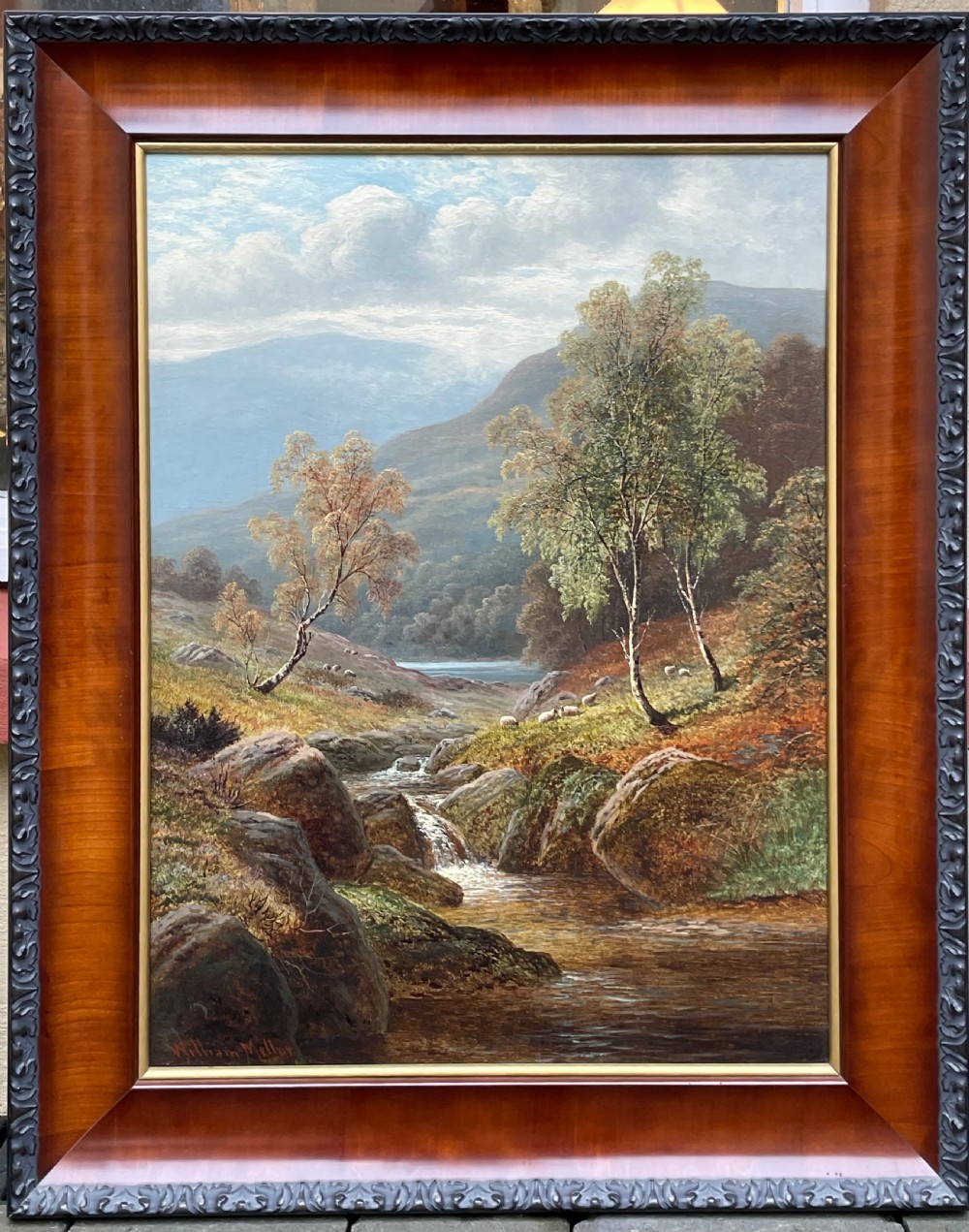 Stunning Large Landscape Oil Painting By William Mellor, North Wales