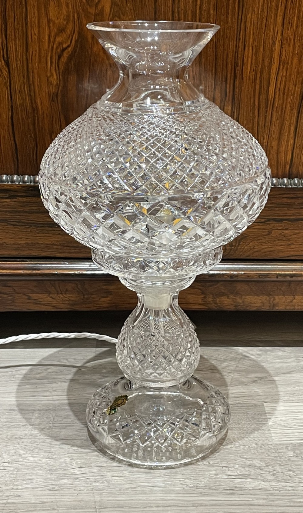 Crystal Mushroom Table Lamp by Waterford 